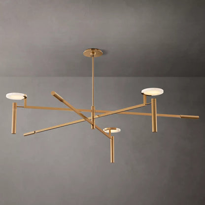 Alabaster Geometric Chandelier