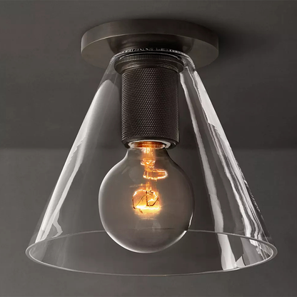 Utilitaire Cone Shade Flush Mount