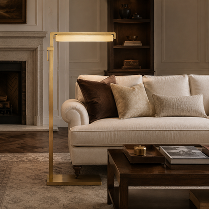 Audubon Adjustable Crystal Floor Lamp