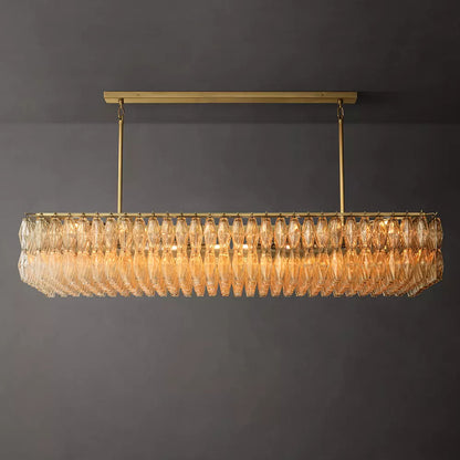Chiara Modern Glass Rectangular Chandelier