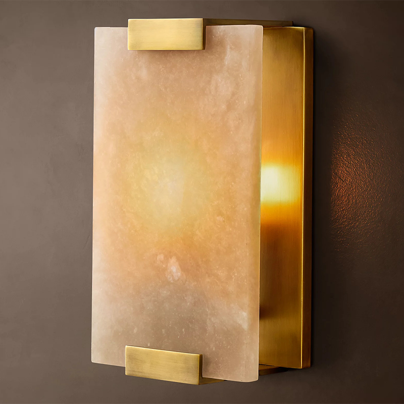 Minimalist Alabaster Wall Sconce