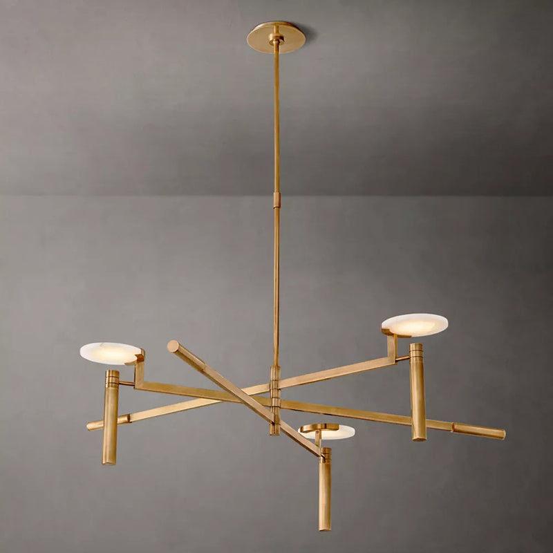 Alabaster Geometric Chandelier