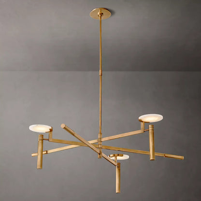 Alabaster Geometric Chandelier