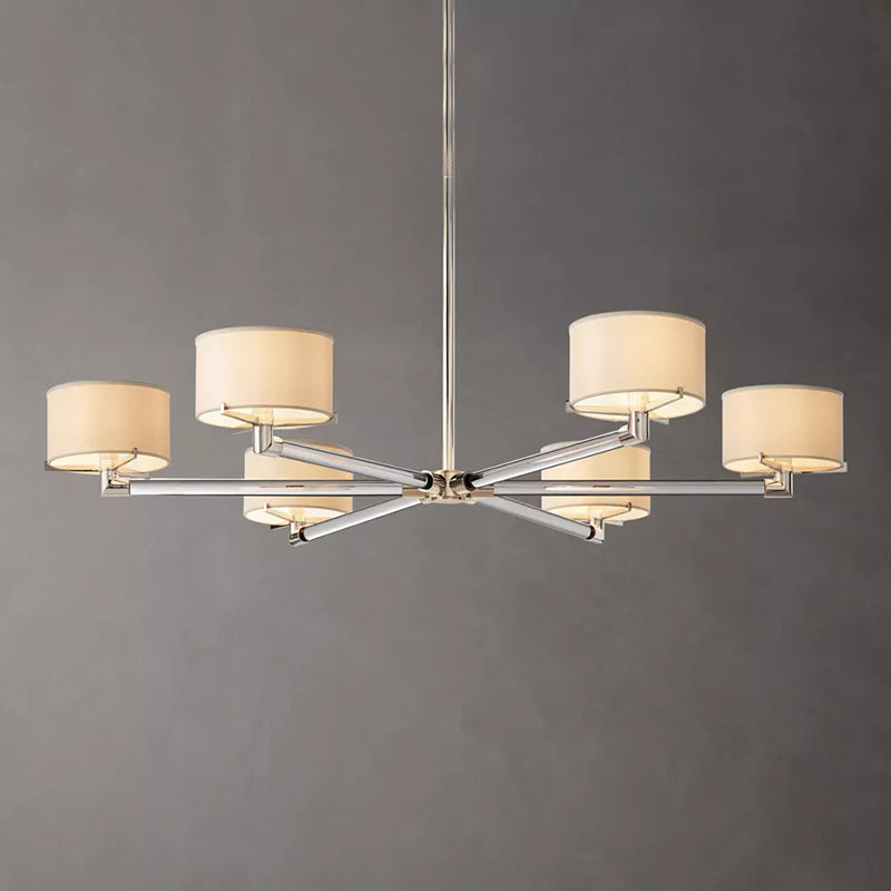 Linen Shade Living Room Chandelier