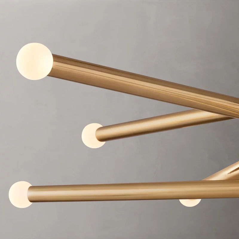 Modern Brass Multi-Light Chandelier