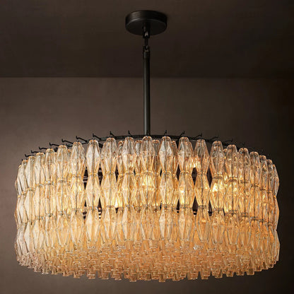 Chiara Modern Glass Round Chandelier