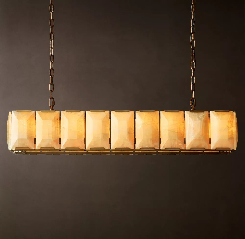 Harlow Calcite Rectangular Chandelier