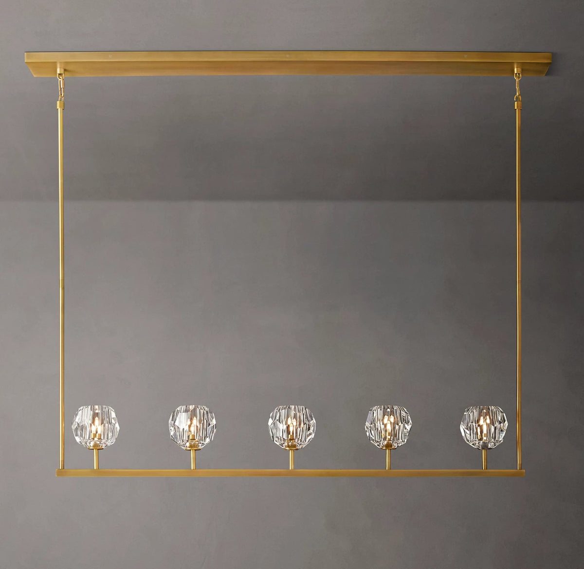 Clear Glass Linear Chandelier