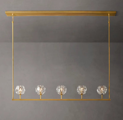 Clear Glass Linear Chandelier