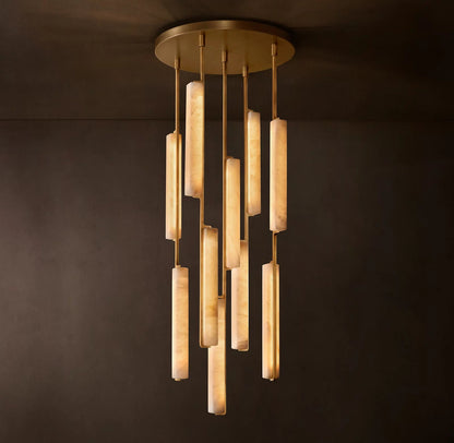 Audubon Modern Alabaster Round Chandelier
