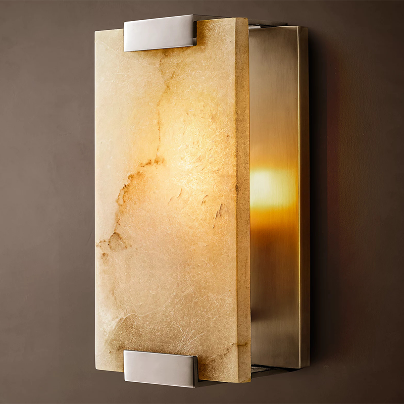 Minimalist Alabaster Wall Sconce