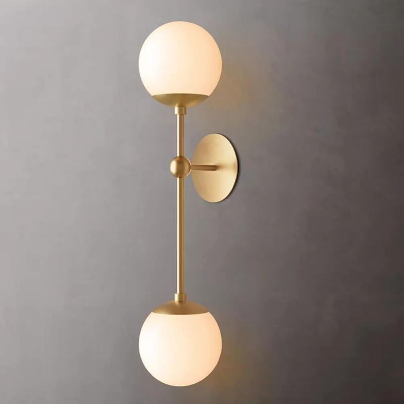 Glass Globe Double Wall Sconce