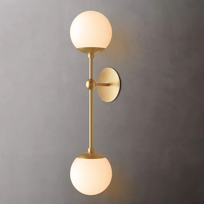 Glass Globe Double Wall Sconce