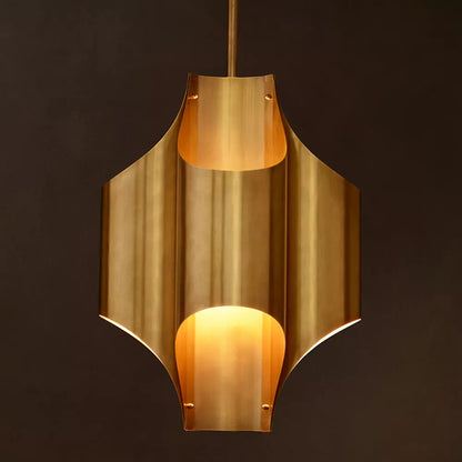 Cathedral Brass Pendant Light