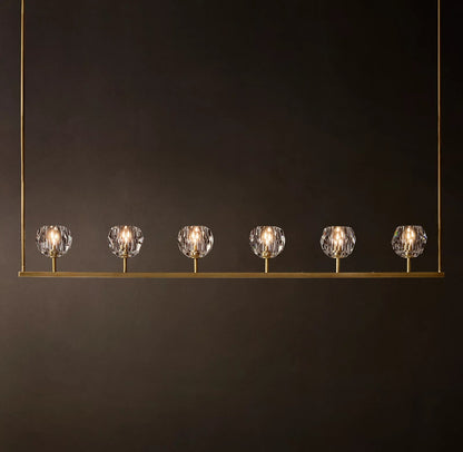 Clear Glass Linear Chandelier