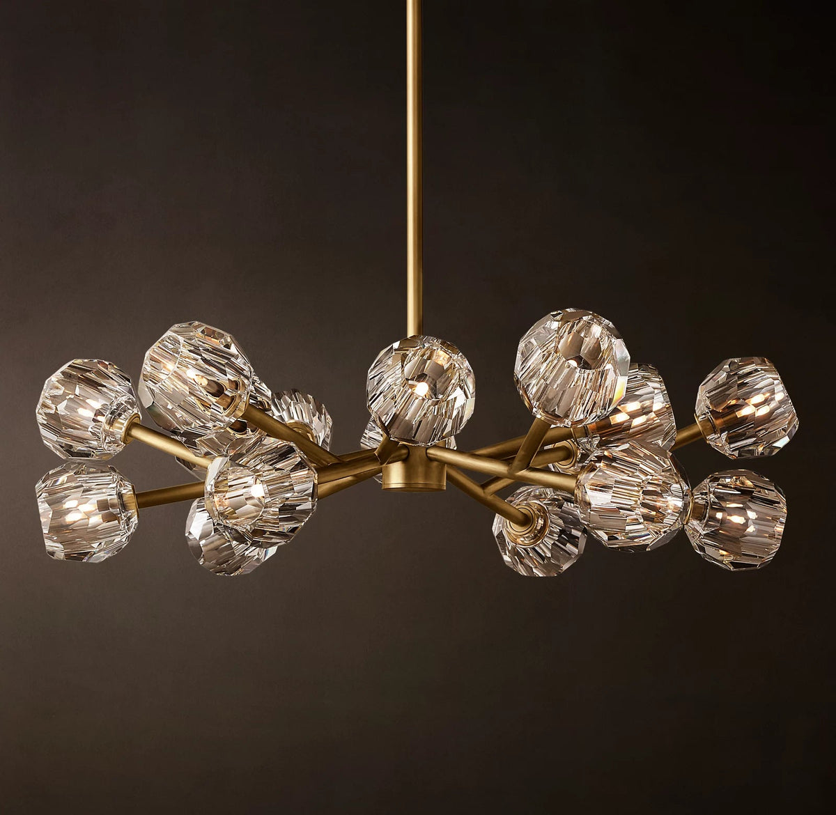 Clear Glass Round Chandelier