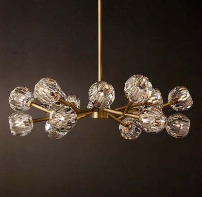 Clear Glass Round Chandelier
