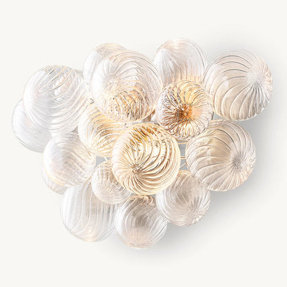Textured Glass Globe Wall Sconce