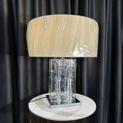 Lattice Clear Glass Table Lamp