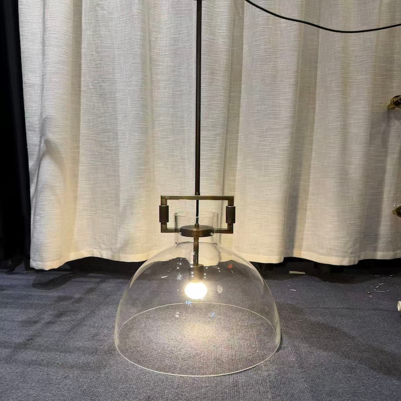 Machinist Glass Cloche Pendant Light
