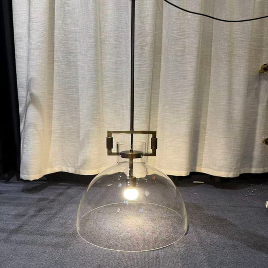 Machinist Glass Cloche Pendant Light