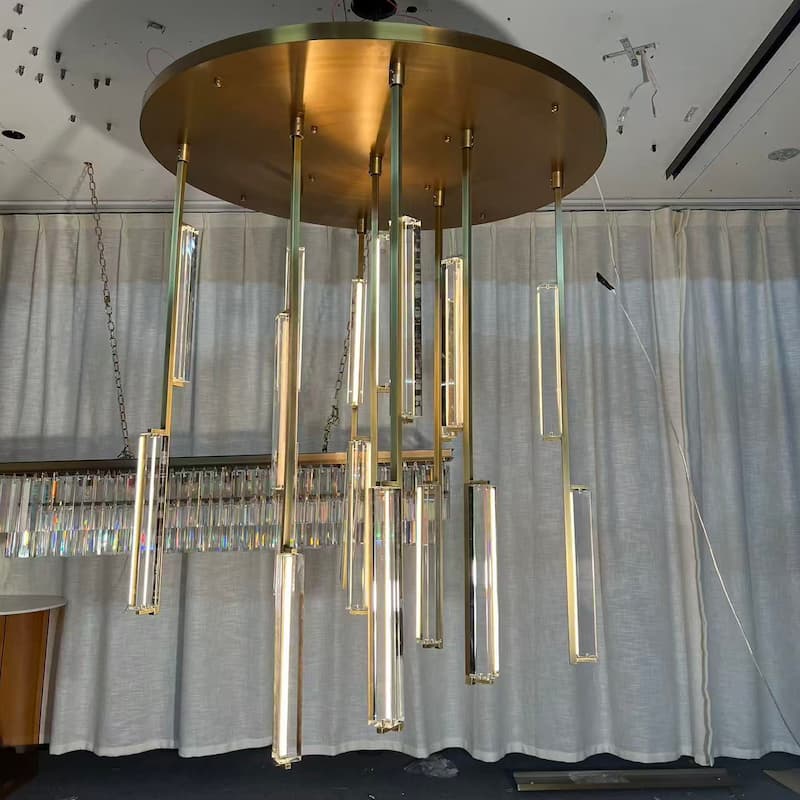Audubon Modern Crystal Round Chandelier
