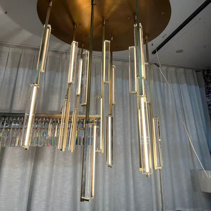 Audubon Modern Crystal Round Chandelier