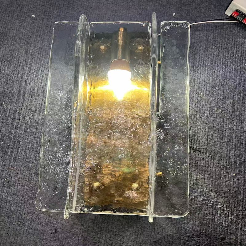 Lattice Clear Glass Sconce