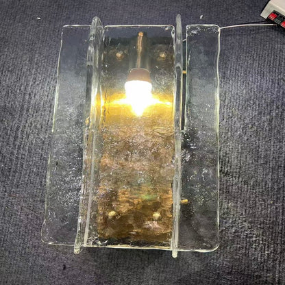Lattice Clear Glass Sconce
