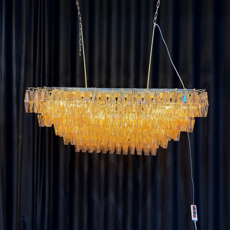 Chiara Rectangular Glass Chandelier