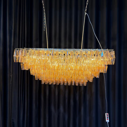 Chiara Rectangular Glass Chandelier