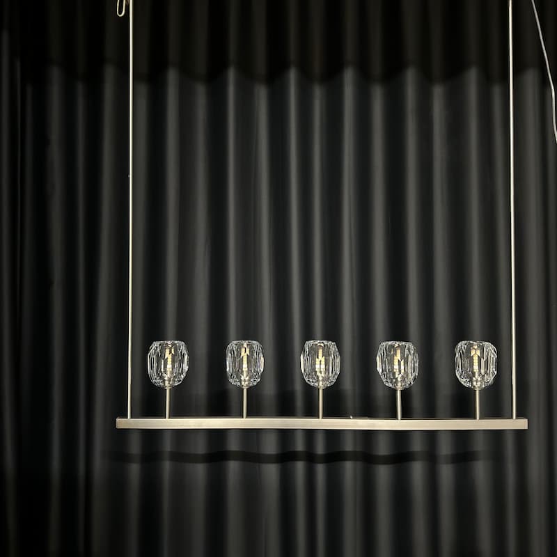Clear Glass Linear Chandelier