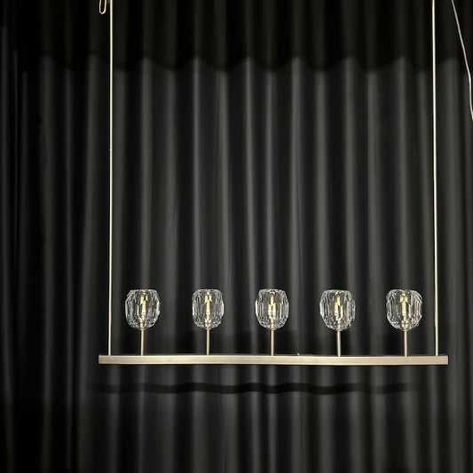 Clear Glass Linear Chandelier