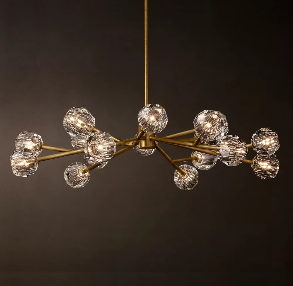 Clear Glass Round Chandelier