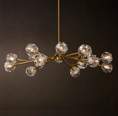 Clear Glass Round Chandelier