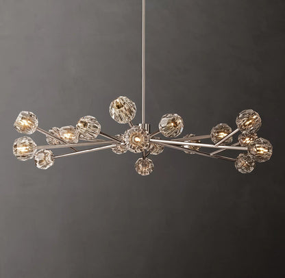 Clear Glass Round Chandelier