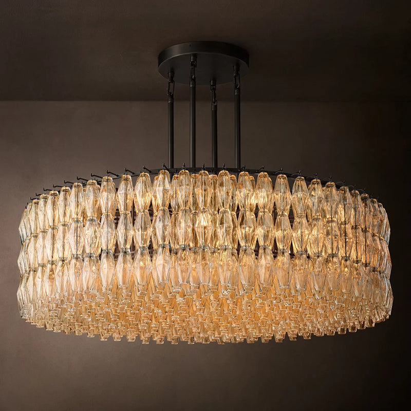 Chiara Modern Glass Round Chandelier