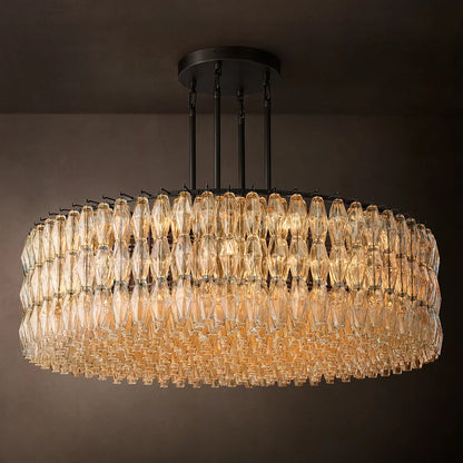 Chiara Modern Glass Round Chandelier