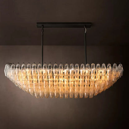 Chiara Rectangular Glass Chandelier