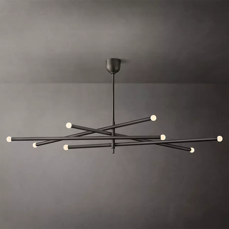 Rousseau Brass Linear Chandelier