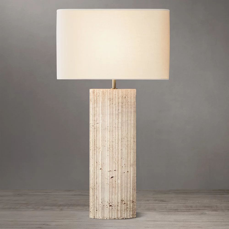 Modern Travertine Table Lamp