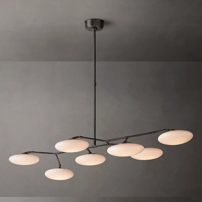 Modern Glass Linear Chandelier