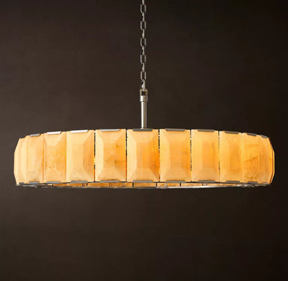 Harlow Calcite Round Chandelier