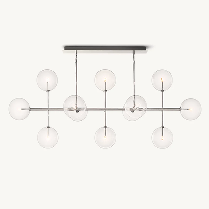Glass Globe Linear Chandelier