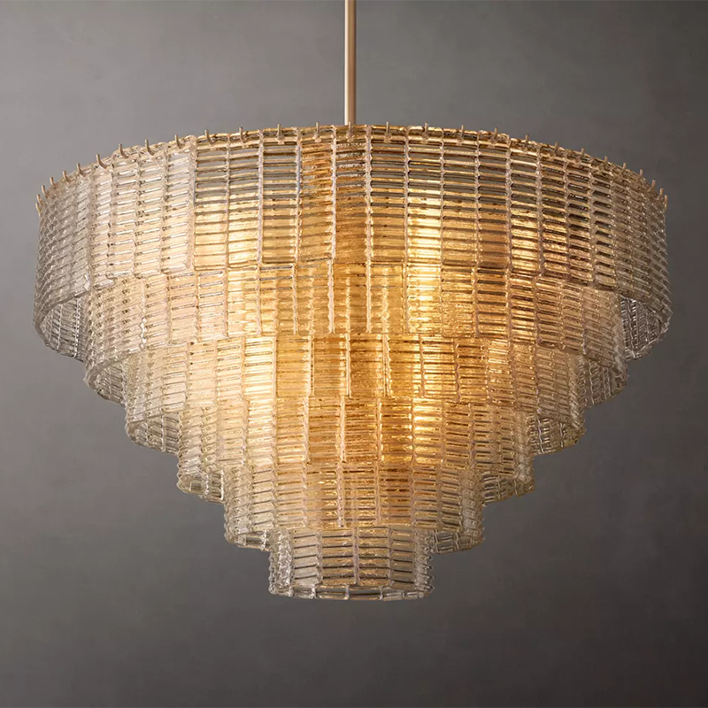 Sirene Tiered Clear Glass Chandelier