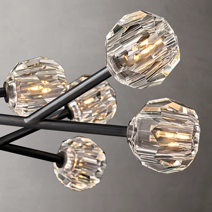 Clear Glass Round Chandelier