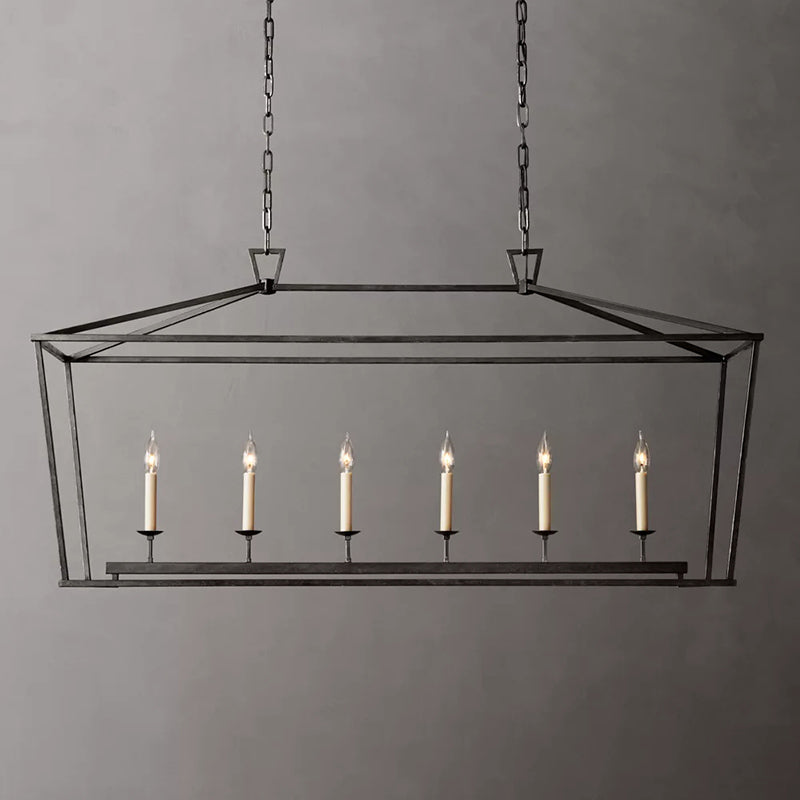 Brass Rectangular Chandelier