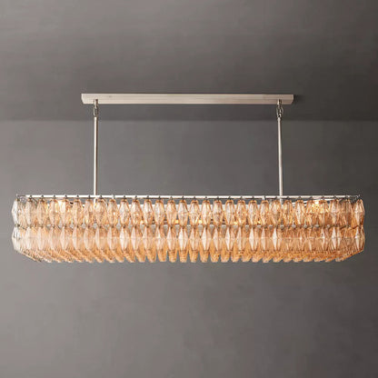 Chiara Modern Glass Rectangular Chandelier
