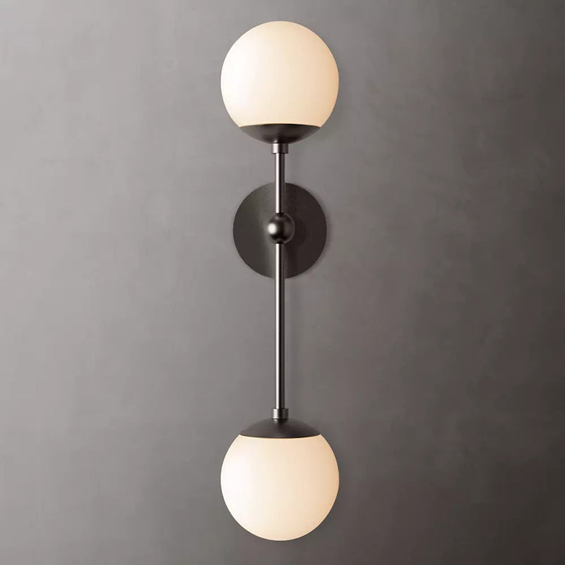 Glass Globe Double Wall Sconce