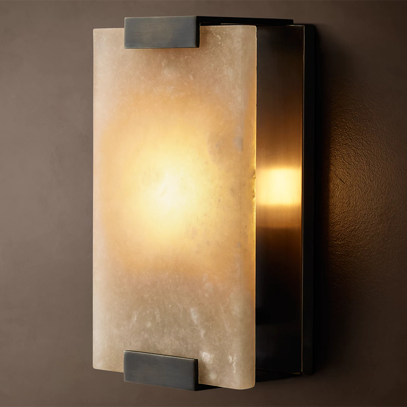 Minimalist Alabaster Wall Sconce
